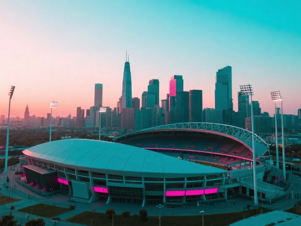 美国洛杉矶城市与球场示意图